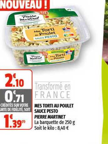 mes torti au poulet sauce pesto pierre martinet