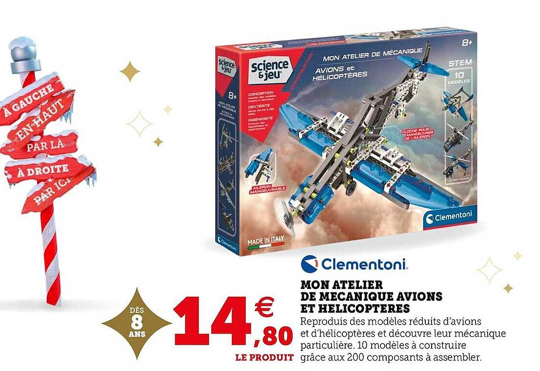 mon atelier de mécanique avions et hélicoptères clémentoni