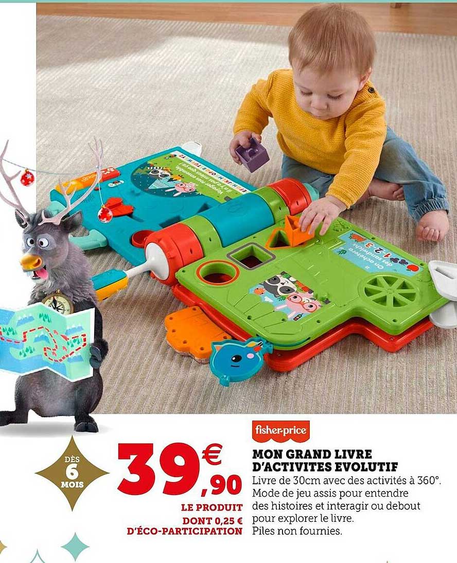 mon grand livre d'activités évolutif fisher-price