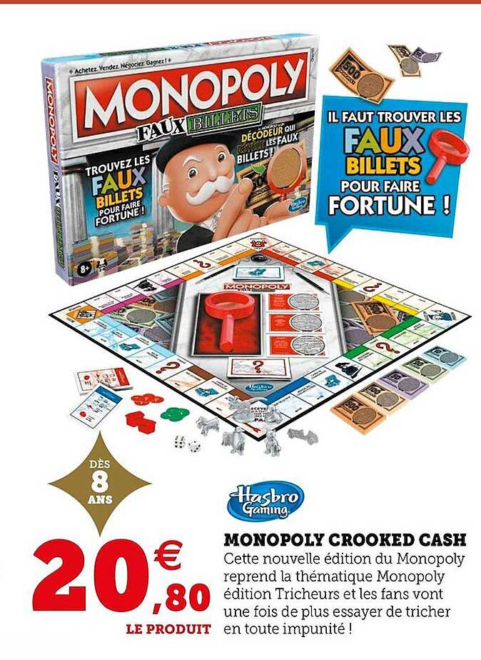 monopoly crooked cash hasbro gaming