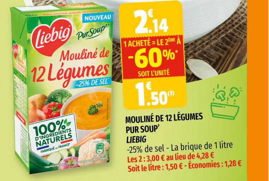 mouliné de 12 légumes pur soup' liebig