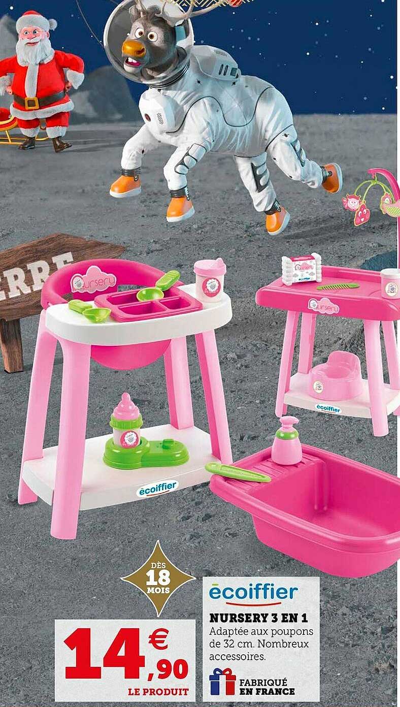 nursery 3 en 1 ecoiffier