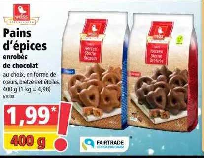 pain d'épices enrobés de chocolat