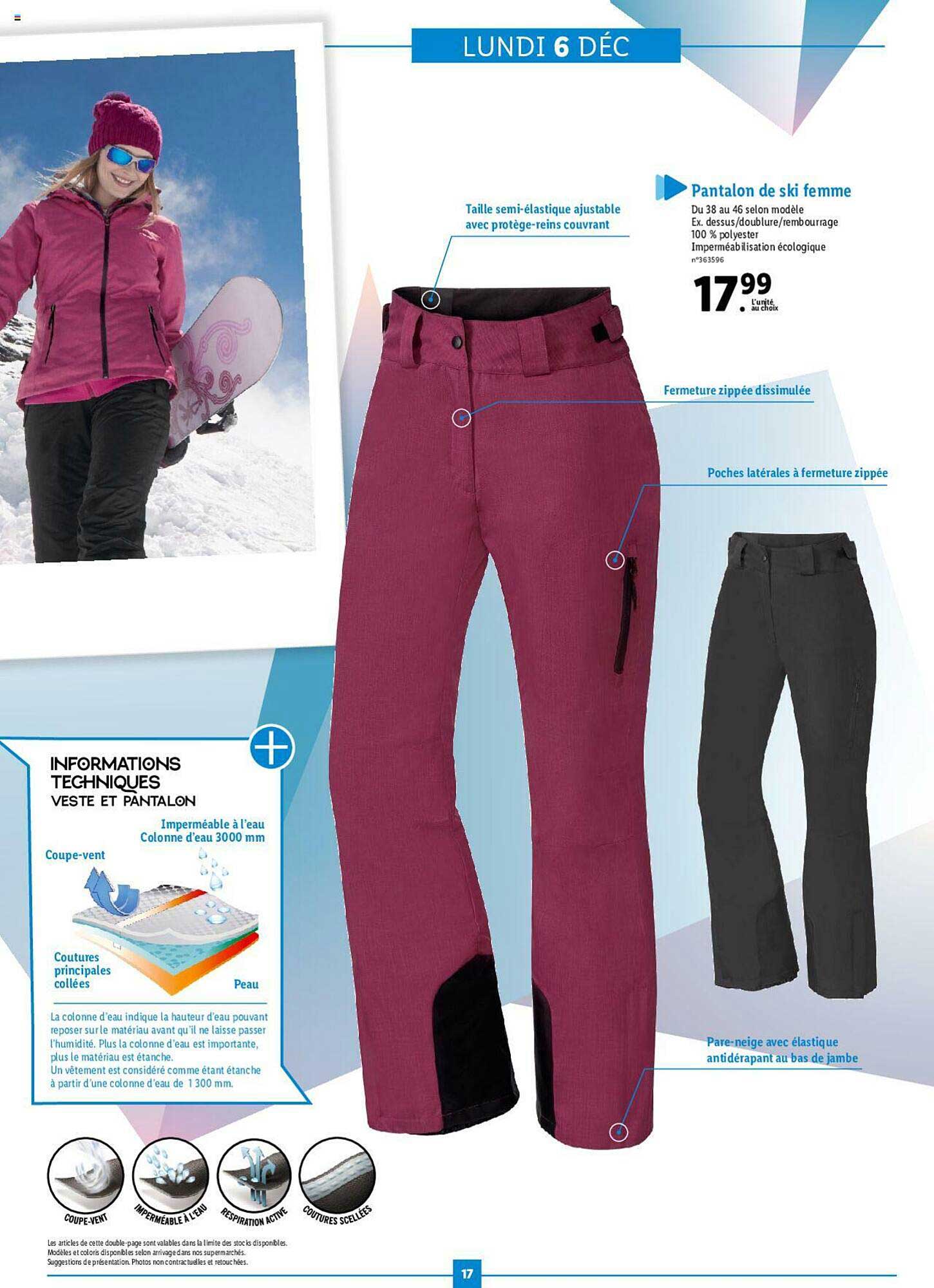pantalon de ski femme