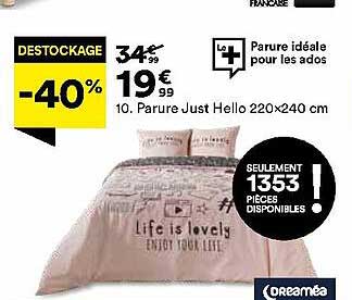 parure just hello 220 x 240 cm dreaméa