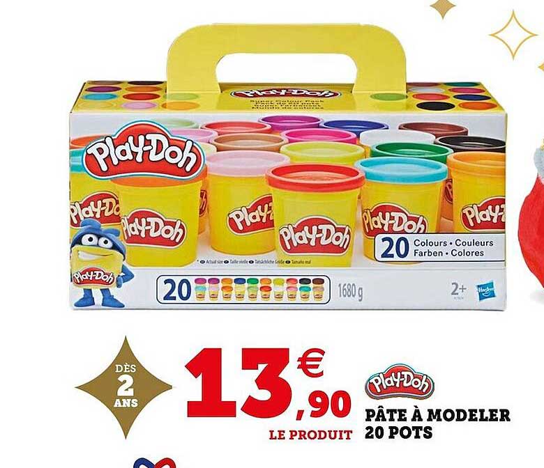 pâte à modeler 20 pots play-doh