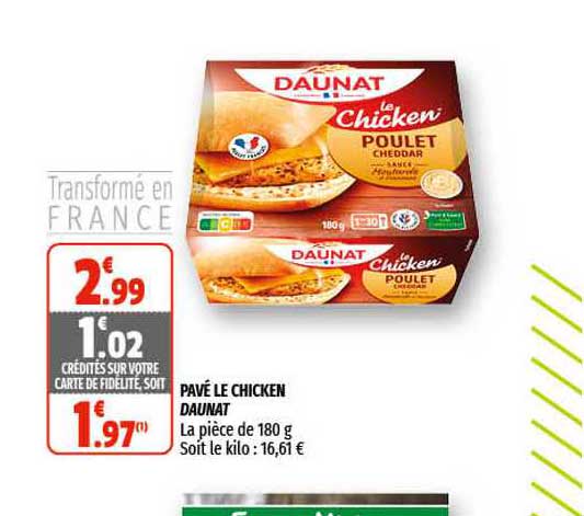 pavé le chicken daunat