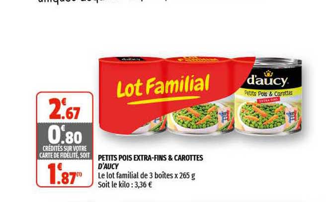 petits pois extra-fins & carottes d'aucy