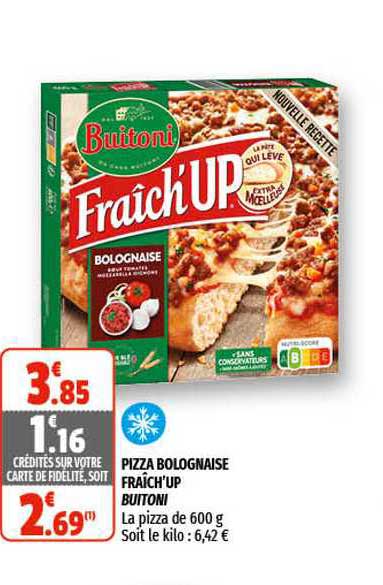 pizza bolognaise fraîch'up buitoni