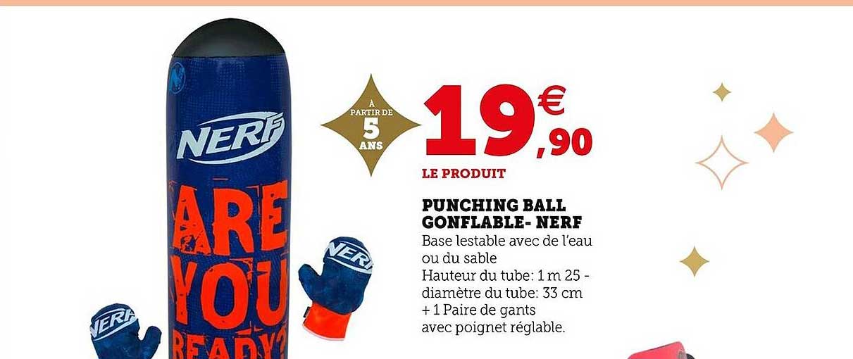 punching ball gonflable - nerf