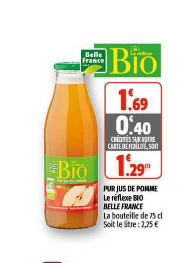 pur jus de pomme le réflexe bio belle france