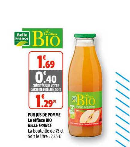 pur jus de pomme le réflexe bio belle france