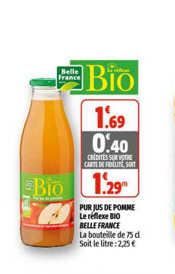 pur jus de pomme le réflexe bio belle france