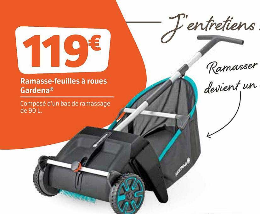 Ramasse-feuilles à Roues Gardena®