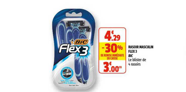 rasoir masculin flex 3 bic