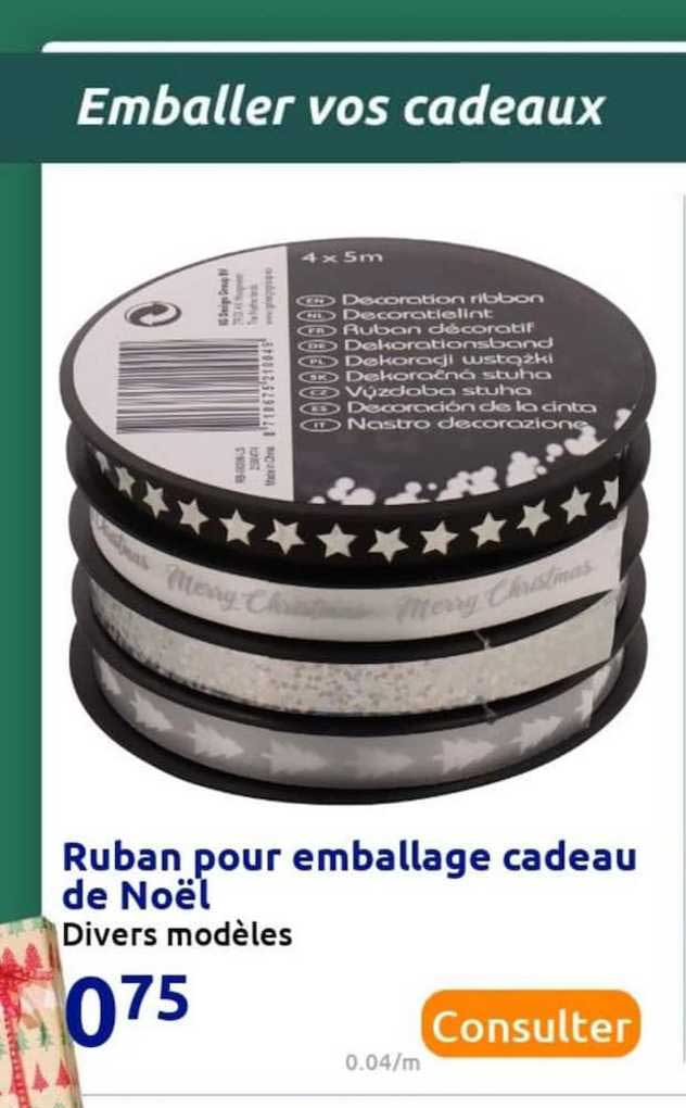Ruban Pour Emballage Cadeau De Noël