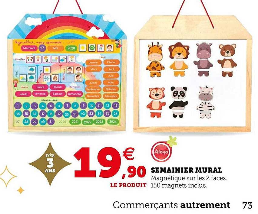 semainier mural aloya