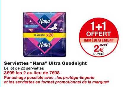 serviettes "nana" ultra goodnight