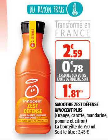 smoothie zest défense innocent plus