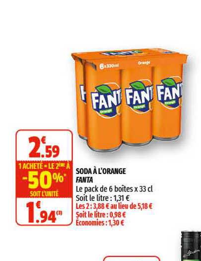 soda à l'orange fanta