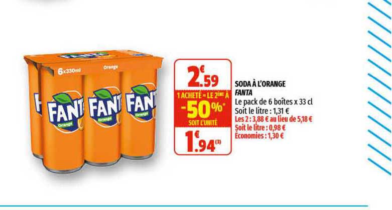 soda à l'orange fanta