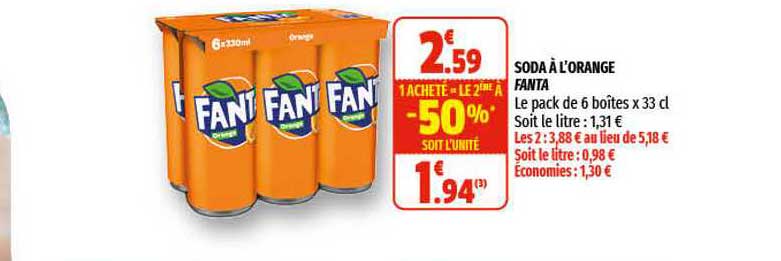 soda à l'orange fanta