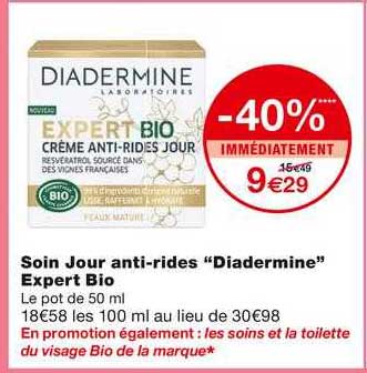 soin jour anti-rides "diadermine" expert bio