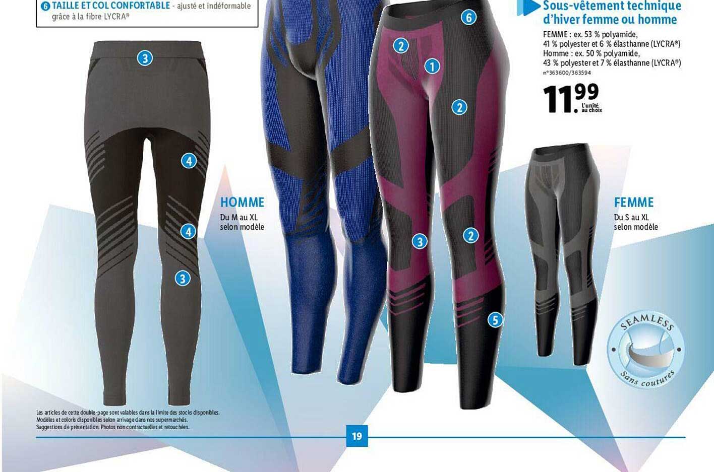sous-vêtement technique d'hivere femme ou homme
