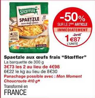 Spaetzle Aux Oeufs Frais "stoeffler"