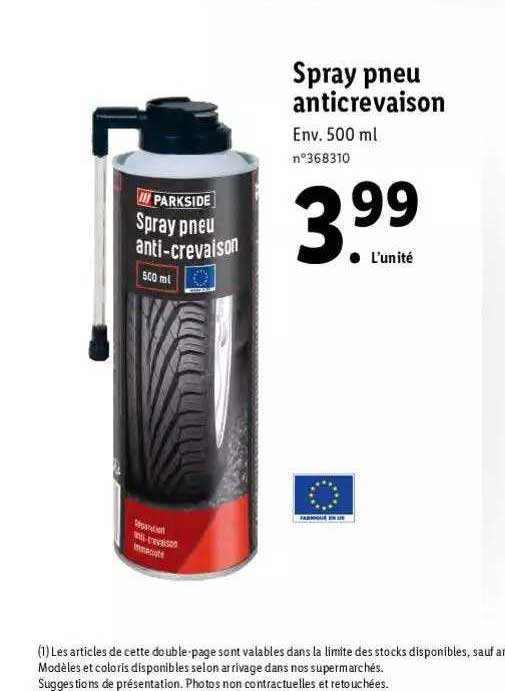 spray pneu anticrevaison