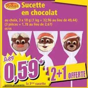 sucette en chocolat rohan