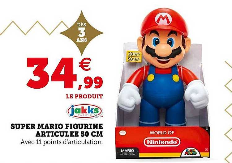 super mario figurine articulée 50 cm jakks