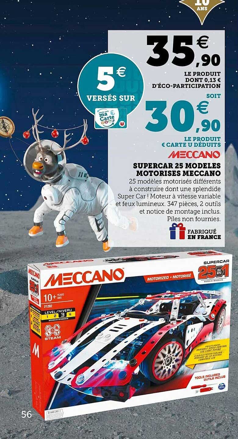supercar 25 modèles motorisés meccano
