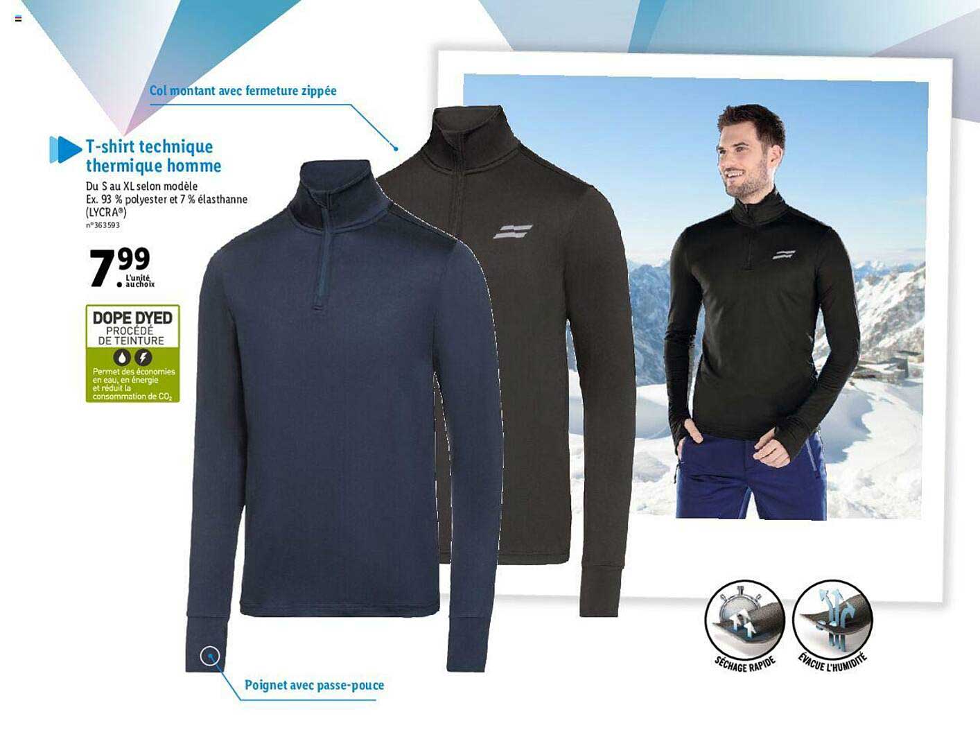 T-shirt Technique Thermique Homme