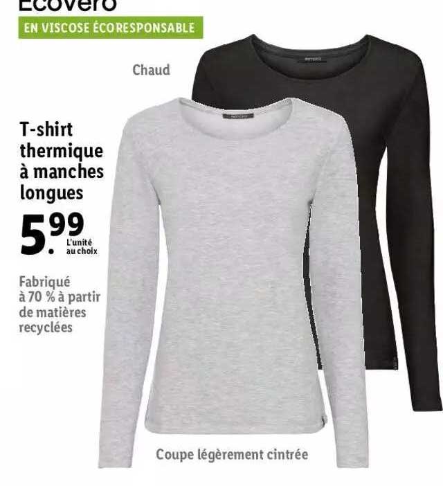 t-shirt thermique à manches longues