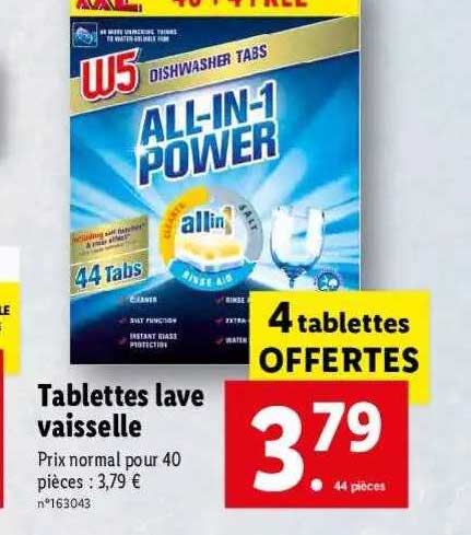 tablettes lave vaisselle
