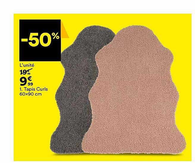 tapis curls 60 x 90 cm