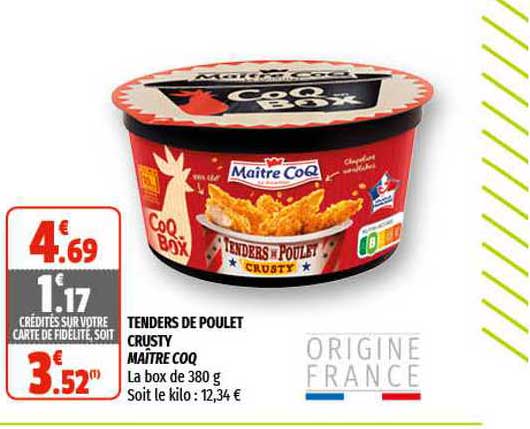 tenders de poulet crusty maitre coq