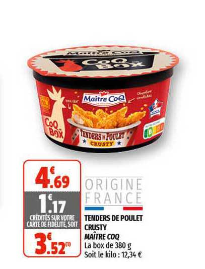 Tenders De Poulet Crusty Maître Coq
