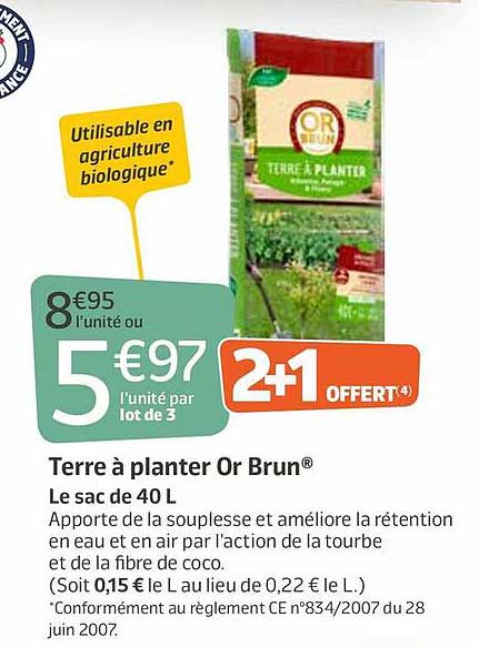 terre à planter or brun®