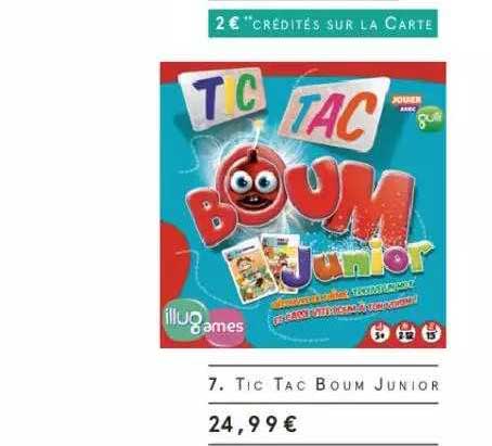 tic tac boum junior