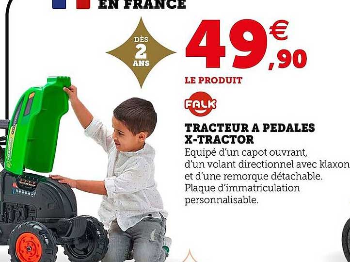 tracteur à pédales x-tractor flak