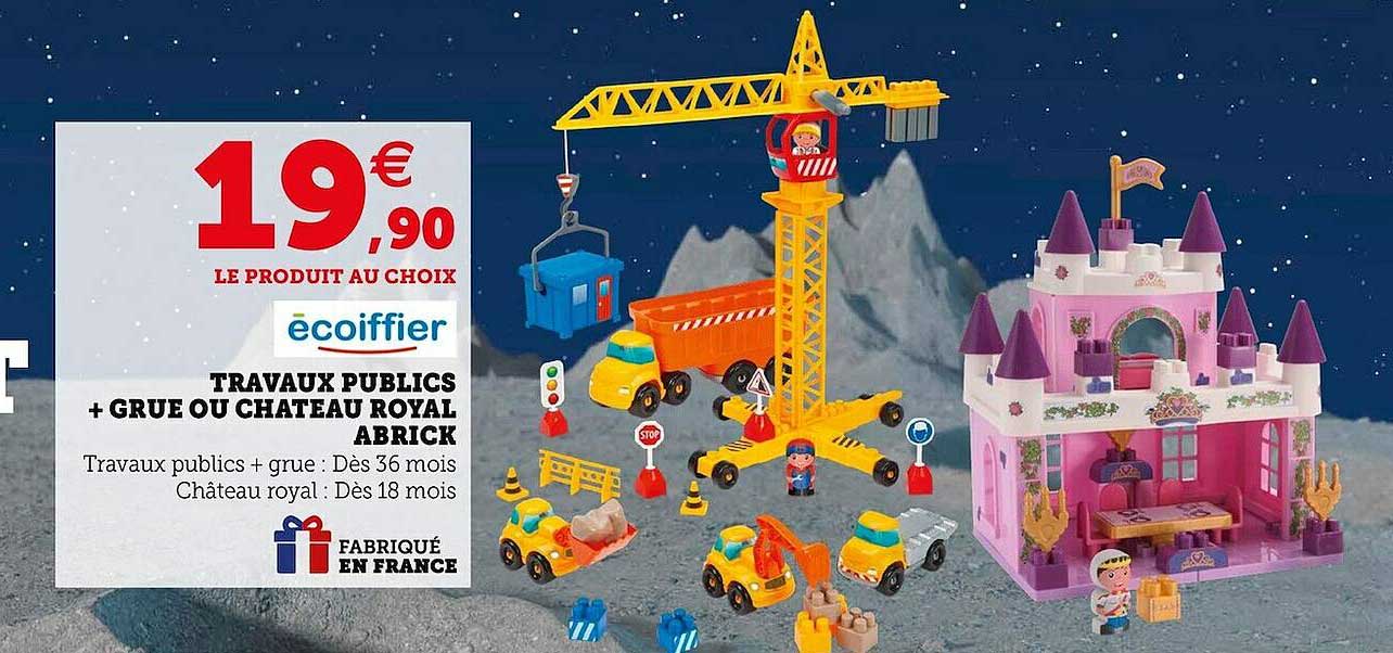 travaux publics + grue ou château royal abrick écoiffier
