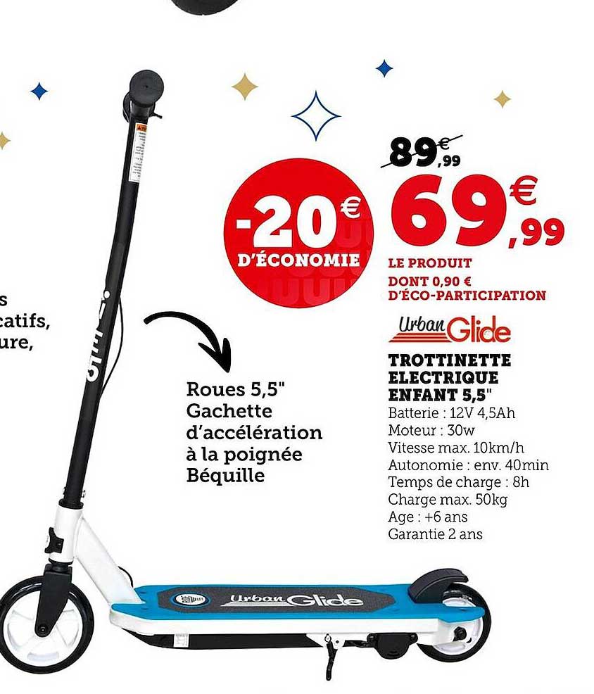 trottinette electrique enfant 5.5" urban glide