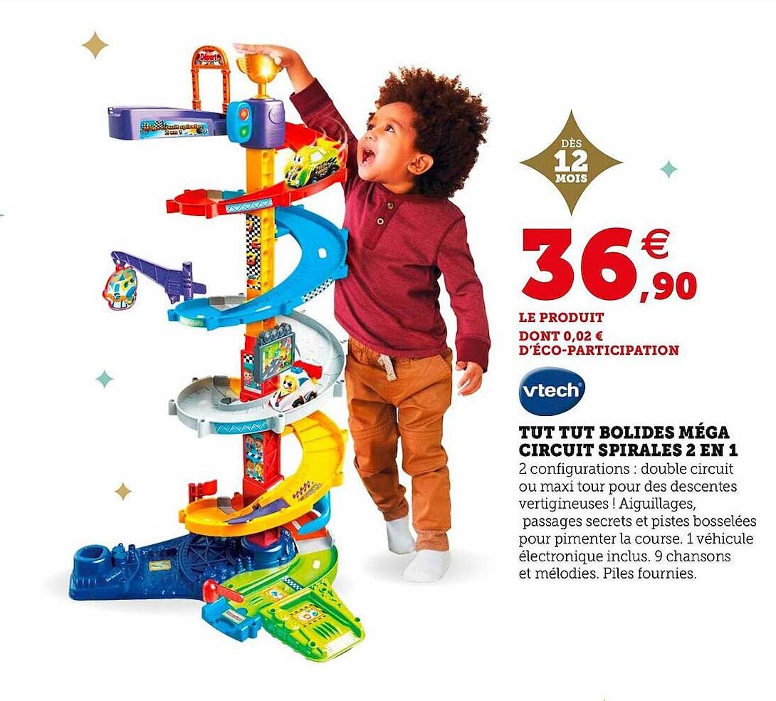 tut tut bolides méga circuit spirales 2 en 1 vtech