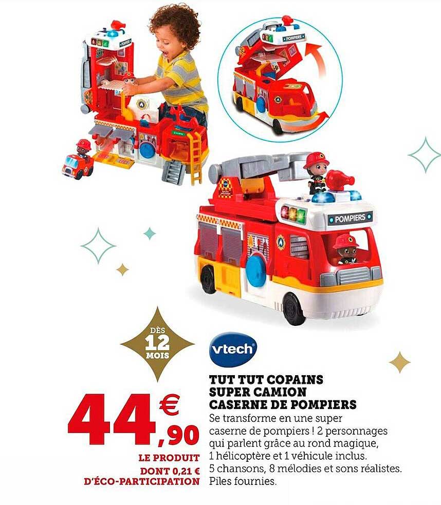 tut tut copains super camion caserne de pompiers vtech