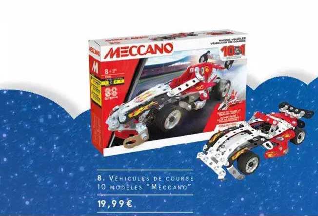 véhicules de course 10 modèles "meccano"