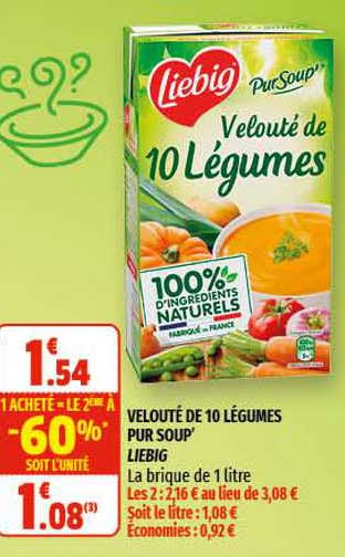 velouté de 10 légumes pur soup' liebig