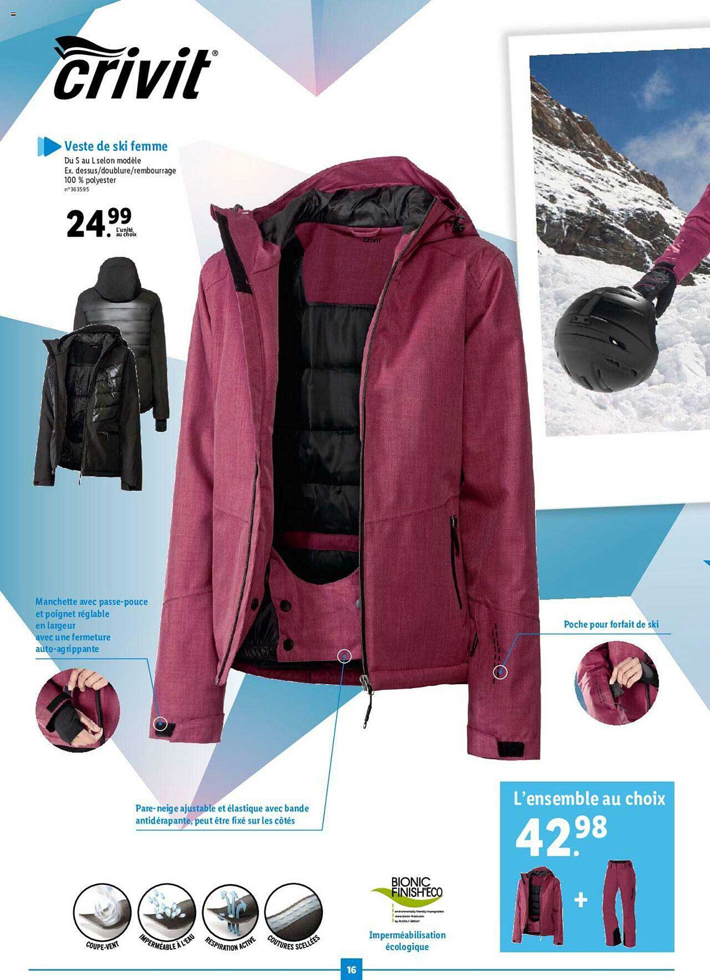 veste de ski femme