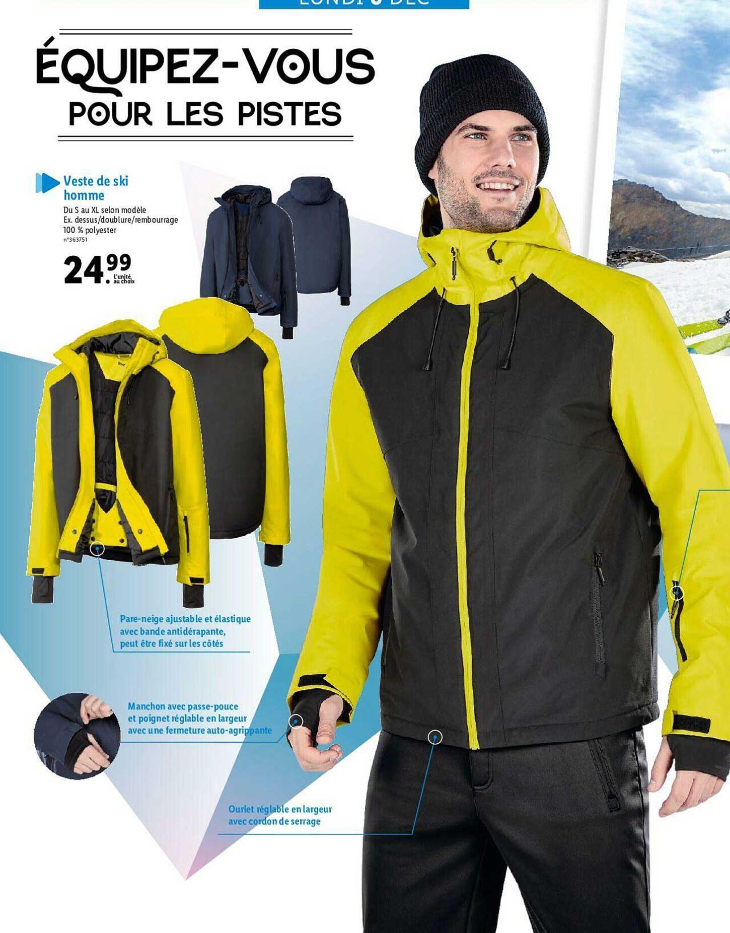 veste de ski homme